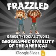 Geographic Diversity of the Americas FRAZZLED Socials Game - No Prep Grade 7