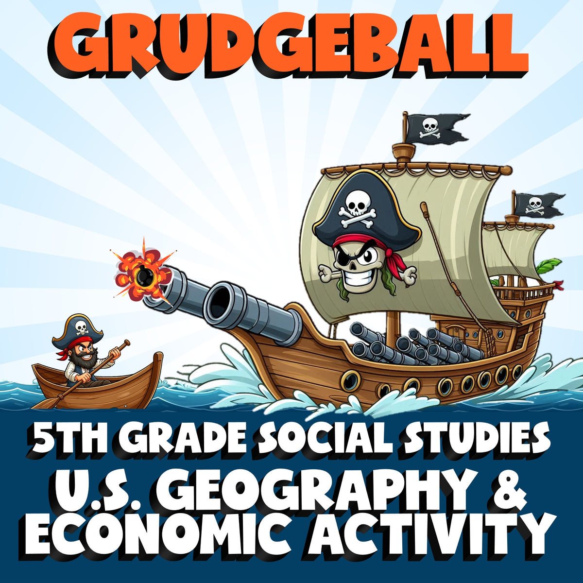 U.S. Geography & Economic Activity GRUDGEBALL Socials Game - No Prep Grade 5