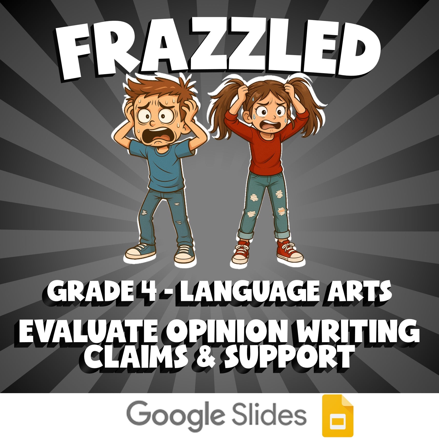 Evaluate Opinion Writing Claims & Support FRAZZLED ELA Game - No Prep Grade 4