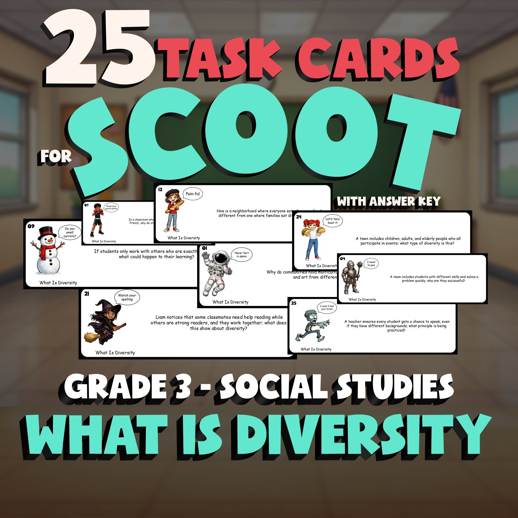 What Is Diversity SCOOT TASK CARDS Socials Game - No Prep Grade 3 Review