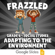 Adapting to the Environment FRAZZLED Socials Game - No Prep Grade 6 Review