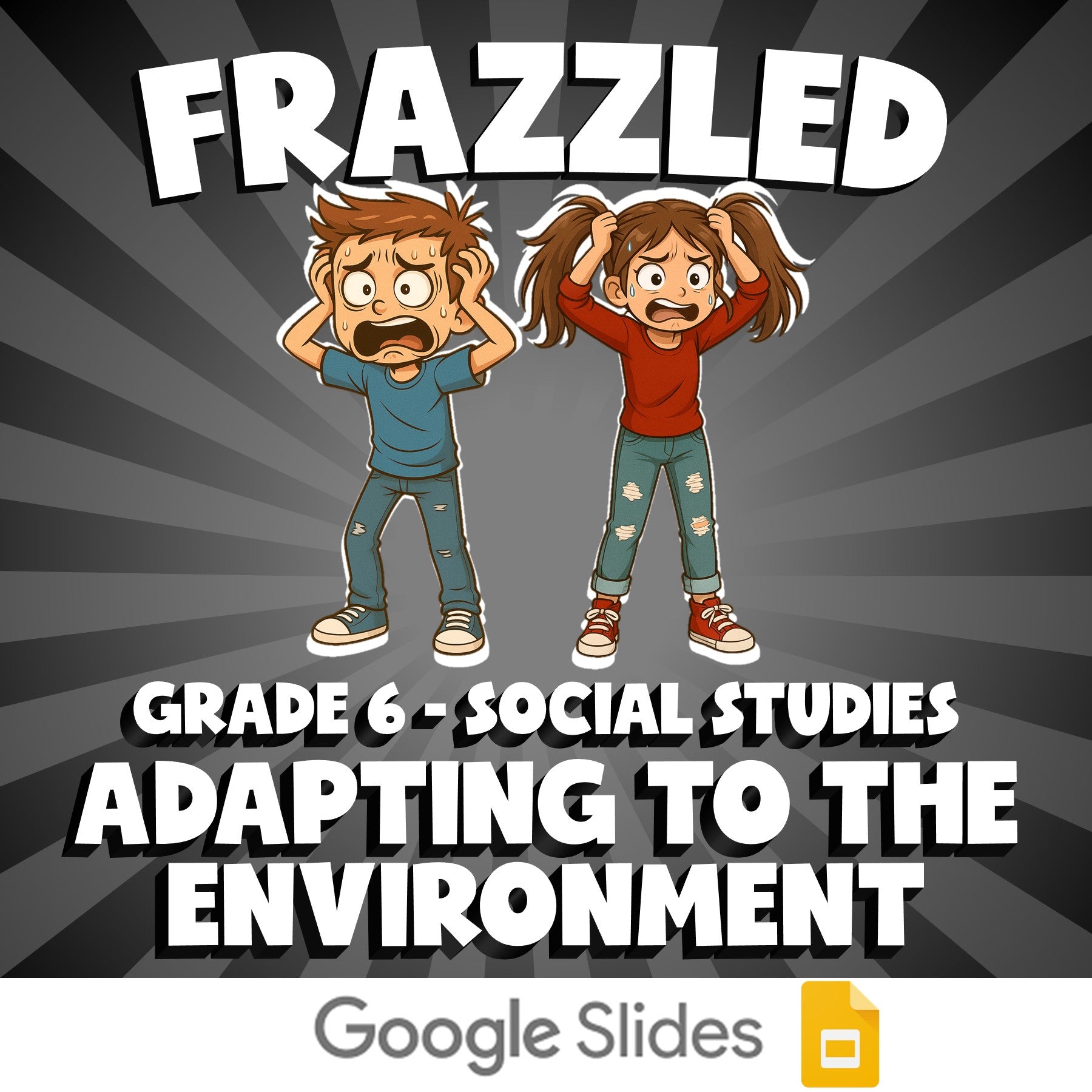 Adapting to the Environment FRAZZLED Socials Game - No Prep Grade 6 Review