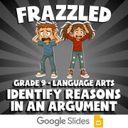 Identify Reasons in an Argument FRAZZLED ELA Game - No Prep Grade 9 Review