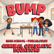 General Quadratic Equations BUMP Math Game - No Prep PreCalculus Review Activity