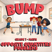 Opposite Quantities Problems BUMP Math Game - No Prep Grade 7 Review Activity