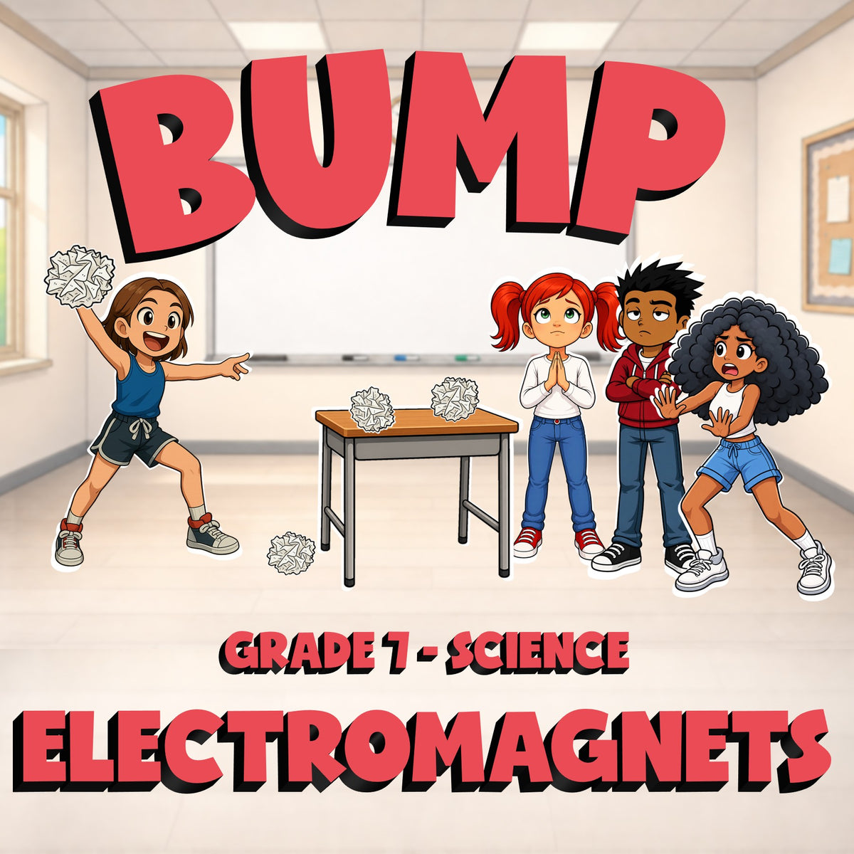 Electromagnets BUMP Science Game - No Prep Grade 7 Review Activity