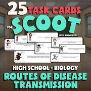 Routes of Disease Transmission SCOOT TASK CARDS Science Game - No Prep Biology