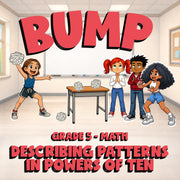 Describing Patterns in Powers of Ten BUMP Math Game - No Prep Grade 5 Review