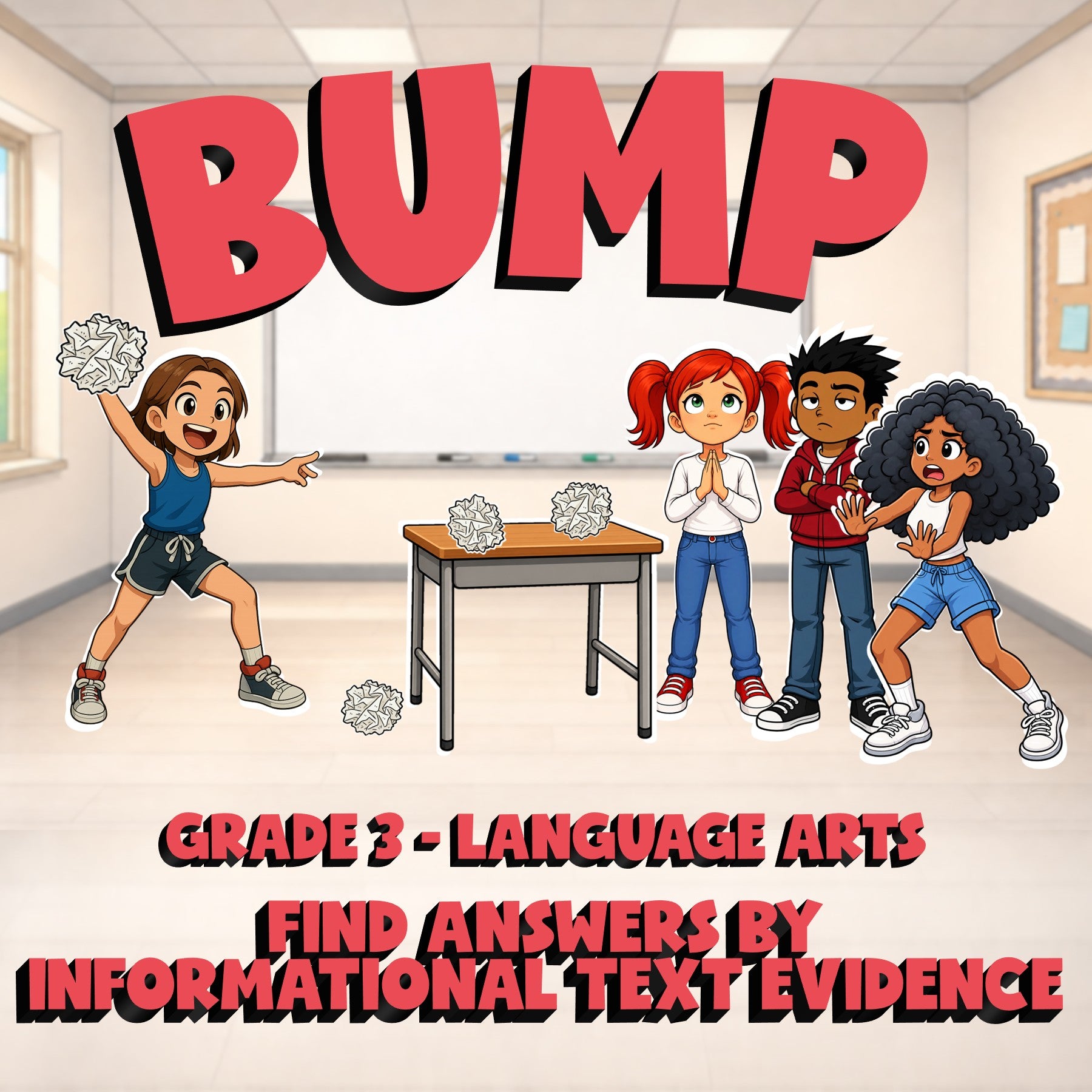 Find Answers by Informational Text Evidence BUMP ELA Game - No Prep Grade 3
