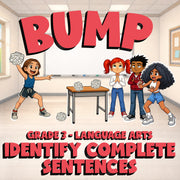 Identify Complete Sentences BUMP ELA Game - No Prep Grade 3 Review Activity