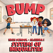 Systems of Inequalities BUMP Math Game - No Prep Algebra 1 Review Activity