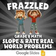 Slope & Rate Real World Problems FRAZZLED Math Game - No Prep Grade 8 Review
