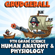 Human Anatomy & Physiology GRUDGEBALL Science Game - No Prep Grade 9 Review