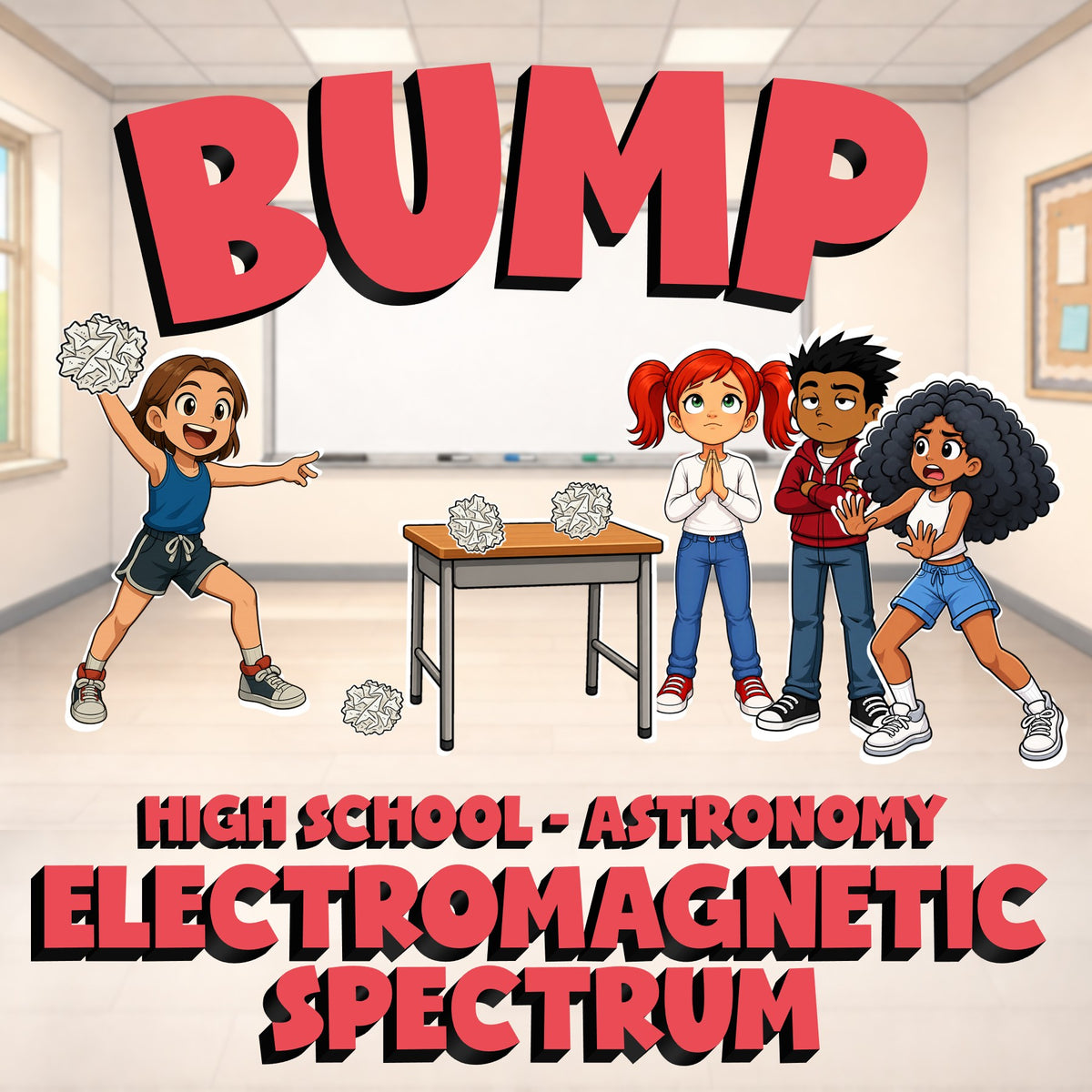 Electromagnetic Spectrum BUMP Science Game - No Prep Astronomy Review Activity