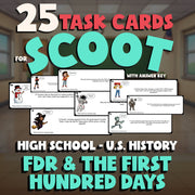 FDR & the First Hundred Days SCOOT TASK CARDS U.S. History Game - No Prep Review