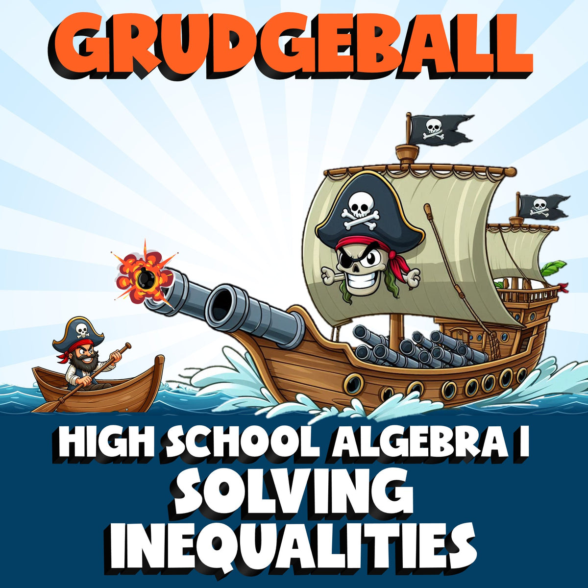 Solving Inequalities GRUDGEBALL Math Game - No Prep Algebra 1 Review Activity