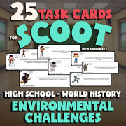 Environmental Challenges SCOOT TASK CARDS Game - No Prep World History Review