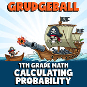 Calculating Probability GRUDGEBALL Math Game - No Prep Grade 7 Review Activity