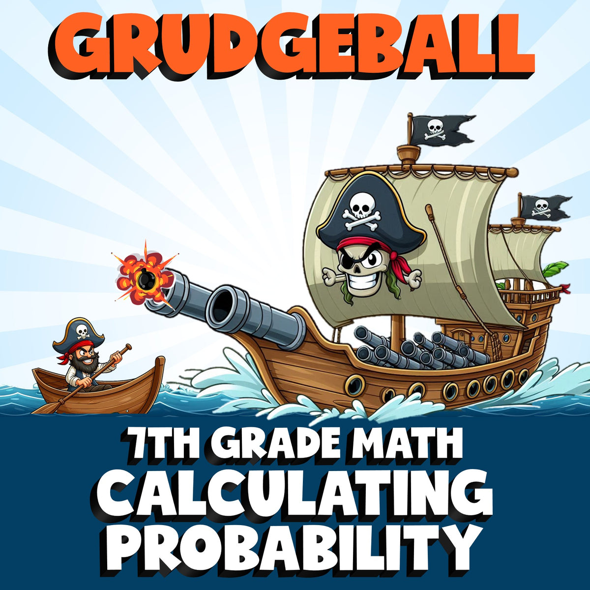 Calculating Probability GRUDGEBALL Math Game - No Prep Grade 7 Review Activity