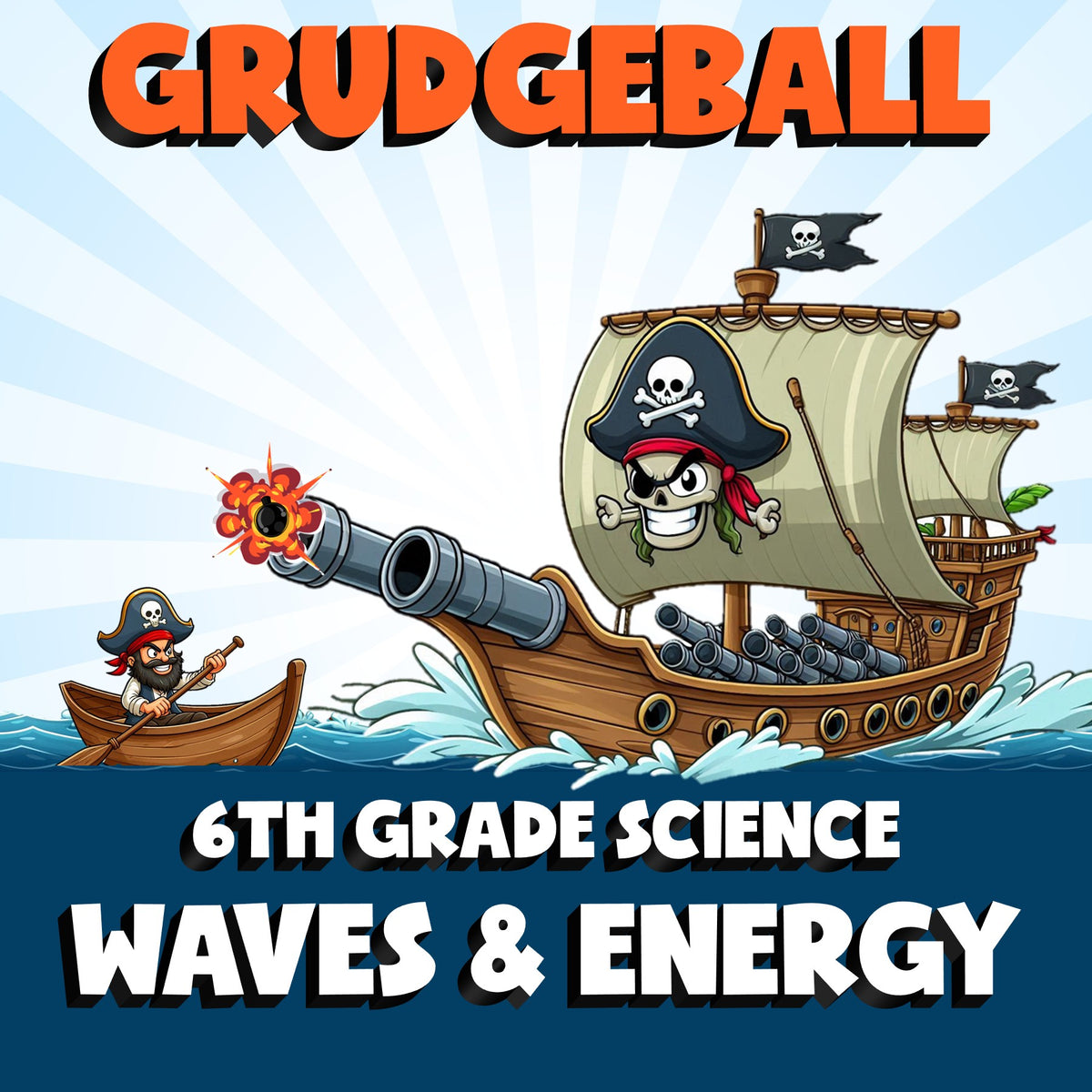 Waves & Energy GRUDGEBALL Science Game - No Prep Grade 6 Review Activity