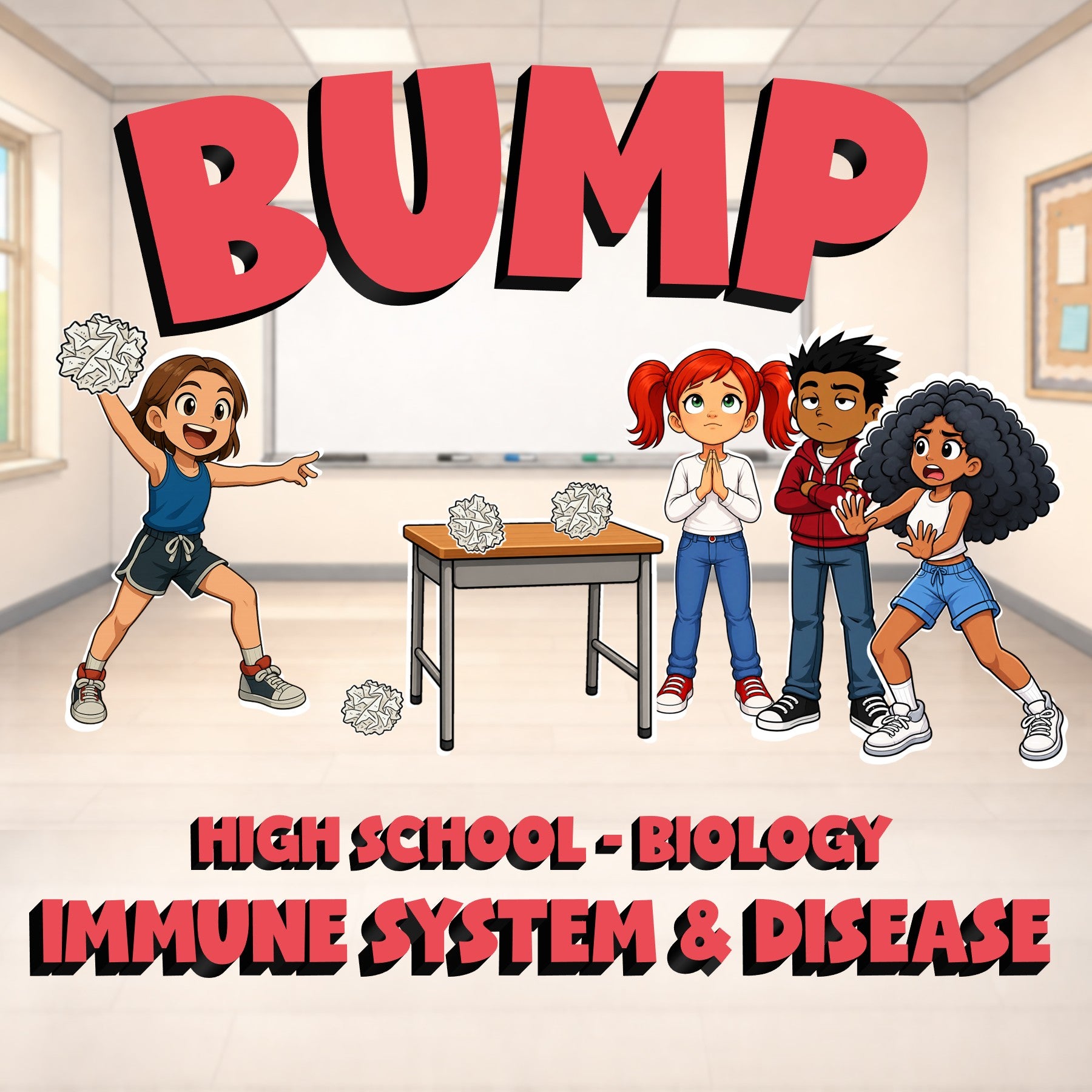 Immune System & Disease BUMP Science Game - No Prep Biology Review Activity