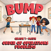 Order of Operations Problems BUMP Math Game - No Prep Grade 7 Review Activity