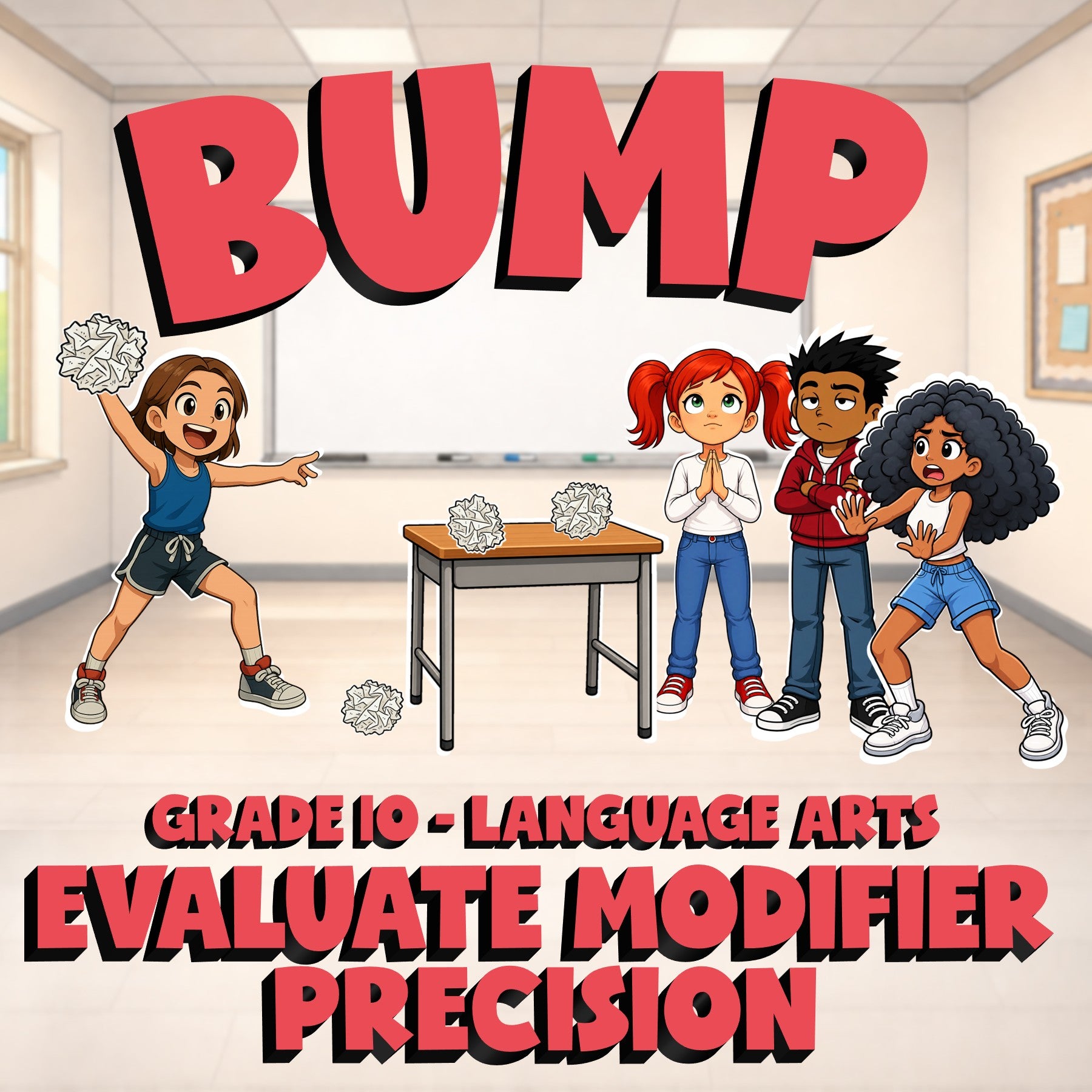 Evaluate Modifier Precision BUMP ELA Game - No Prep Grade 10 Review Activity
