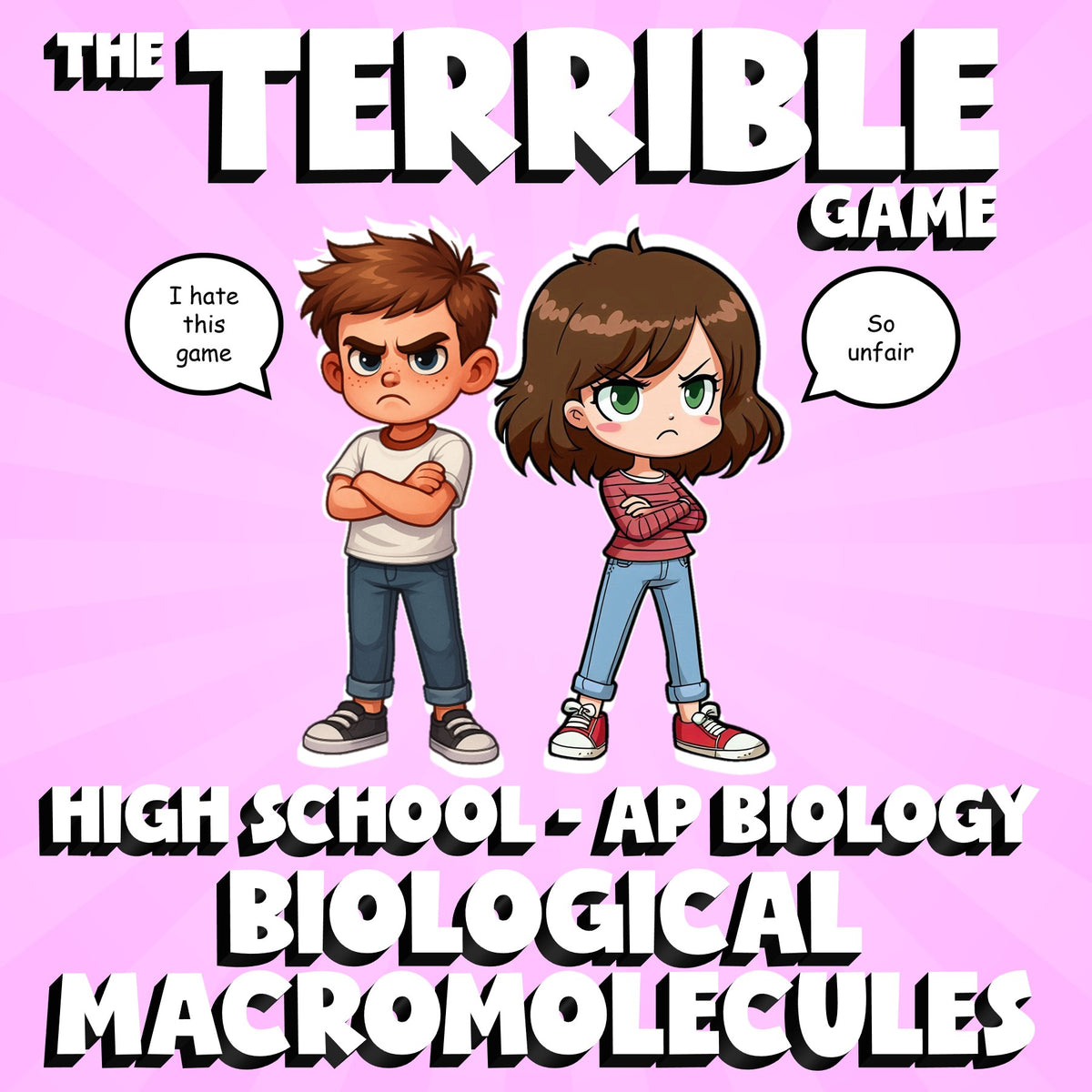 Biological Macromolecules THE TERRIBLE GAME - No Prep AP Biology Science Review
