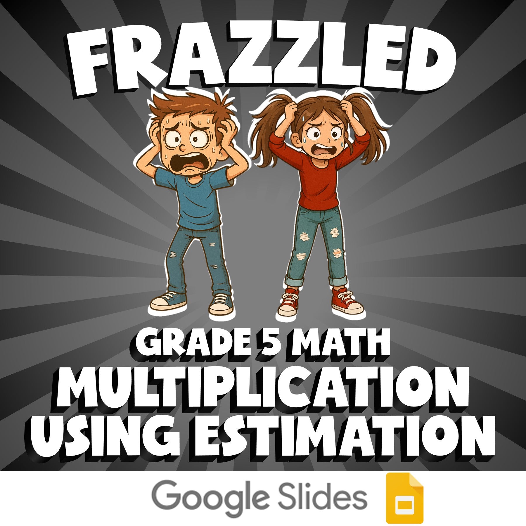 Multiplication Using Estimation FRAZZLED Math Game - No Prep Grade 5 Review