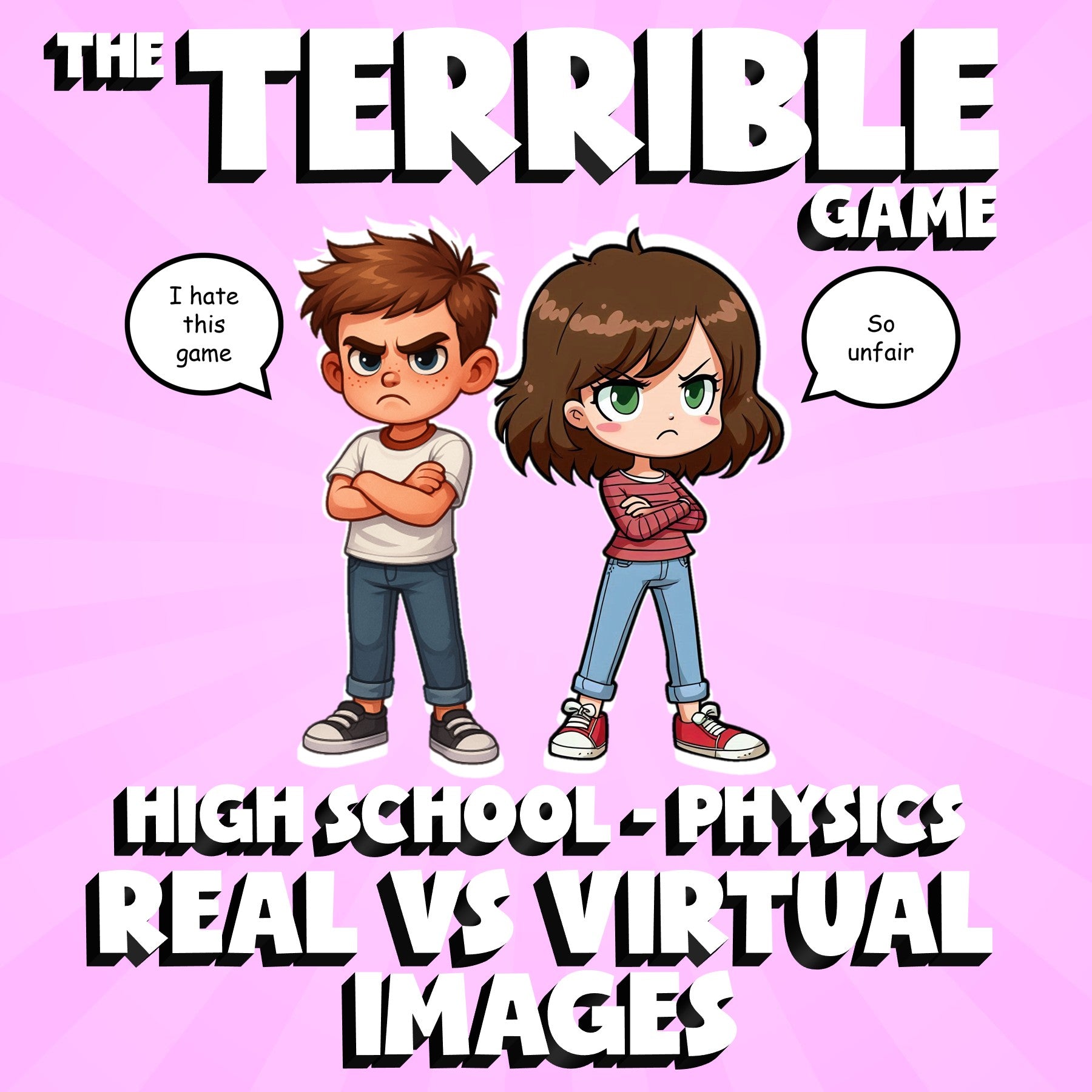 Real vs Virtual Images THE TERRIBLE GAME - No Prep Physics Science Review