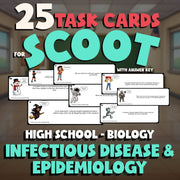 Infectious Disease & Epidemiology SCOOT TASK CARDS Science Game - Biology