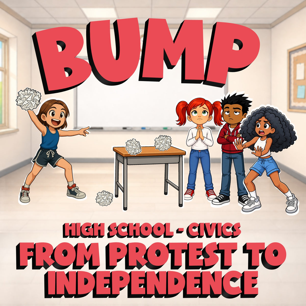 From Protest to Independence BUMP Civics Game - No Prep Review Activity
