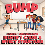 Identify Cause & Effect Structure BUMP ELA Game - No Prep Grade 6 Review