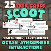 Ocean–Atmosphere Interactions SCOOT TASK CARDS Game - No Prep Earth Science