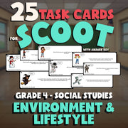Environment & Lifestyle SCOOT TASK CARDS Socials Game - No Prep Grade 4 Review