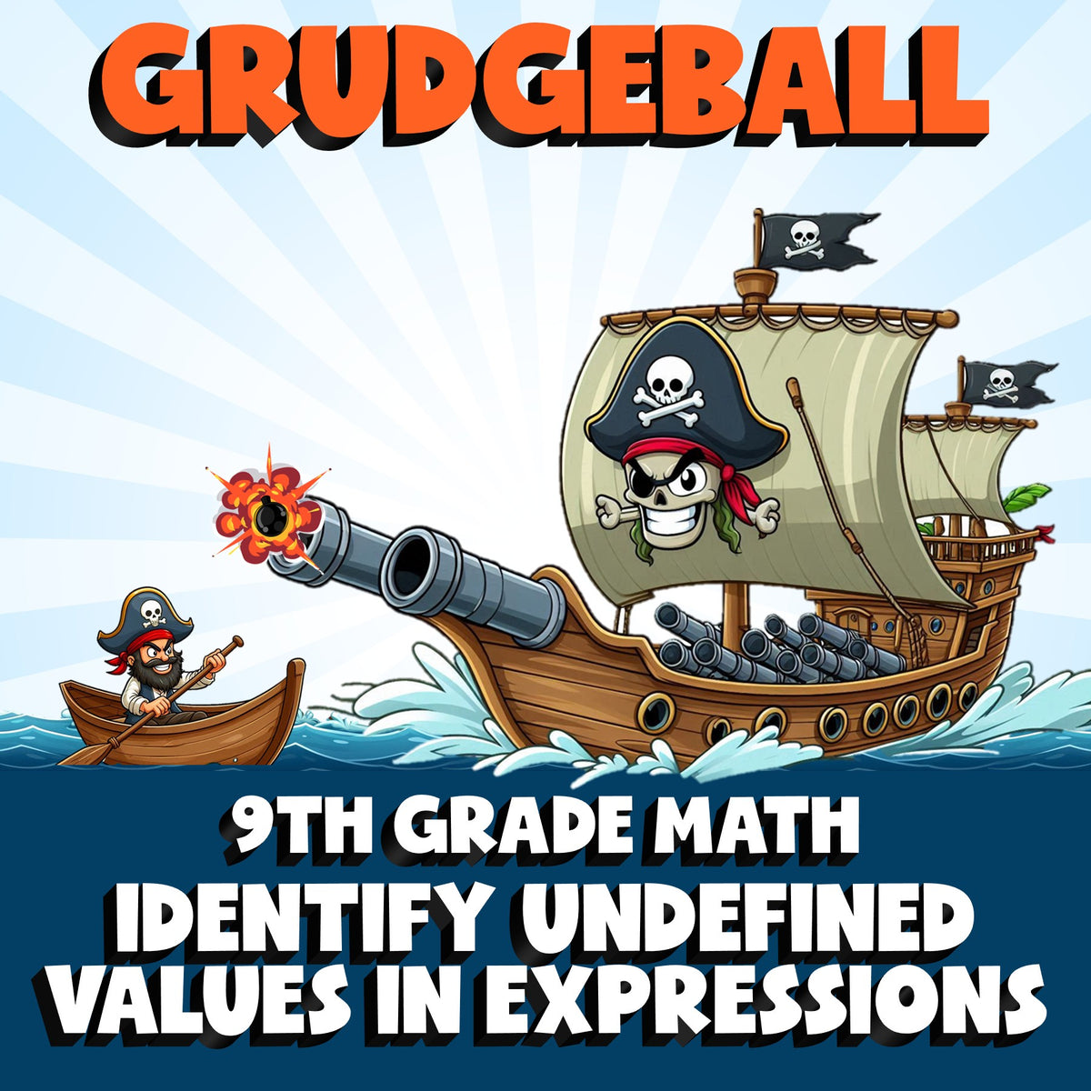 Identify Undefined Values in Expressions GRUDGEBALL Math Game - No Prep Grade 9