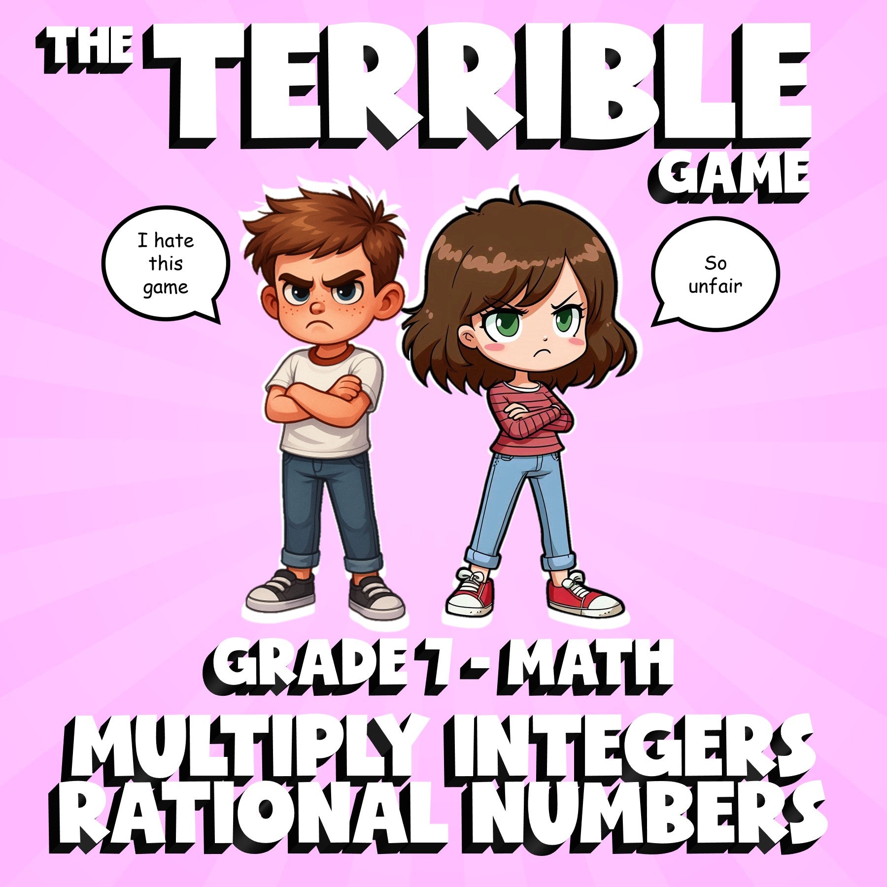 Multiply Integers Rational Numbers THE TERRIBLE GAME - Grade 7 Math Review