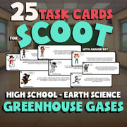 Greenhouse Gases SCOOT TASK CARDS Game - No Prep Earth Science Review Activity