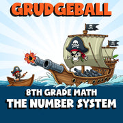 The Number System GRUDGEBALL Math Game - No Prep Grade 8 Review Activity