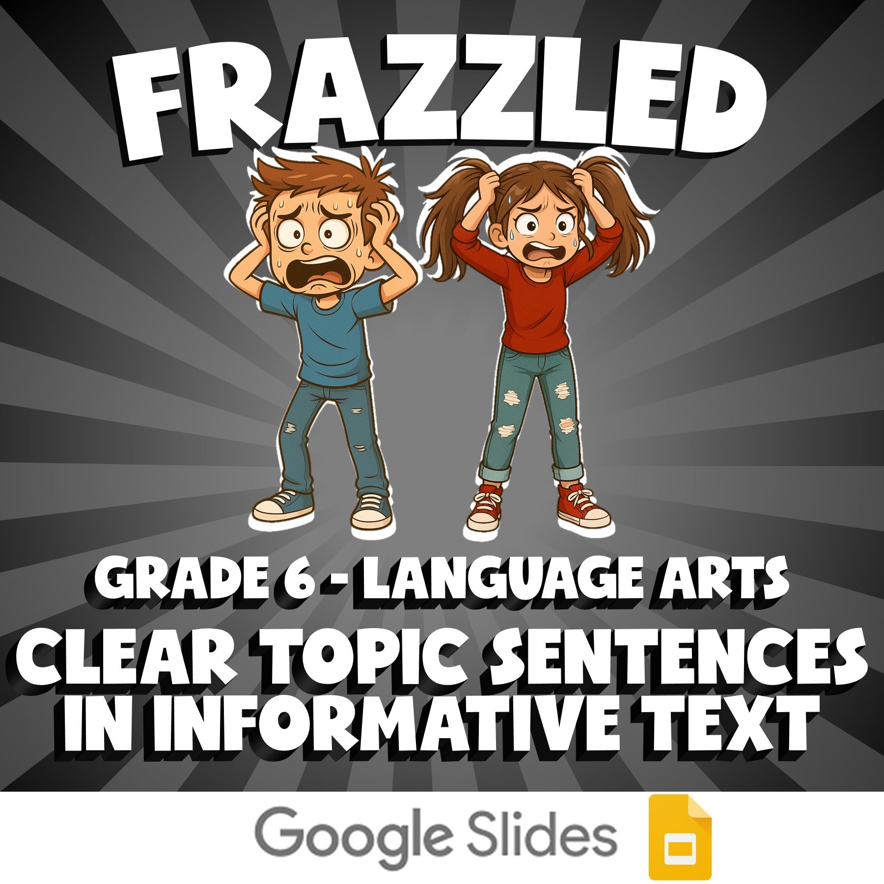 Clear Topic Sentences in Informative Text FRAZZLED ELA Game - No Prep Grade 6