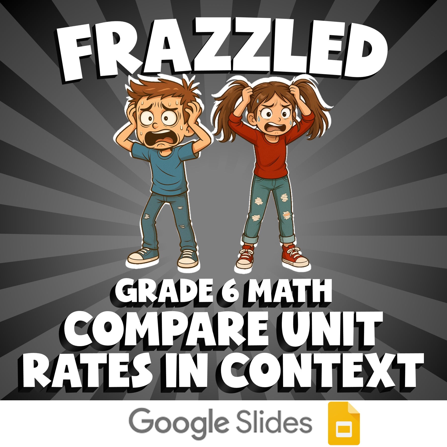 Compare Unit Rates in Context FRAZZLED Math Game - No Prep Grade 6 Review
