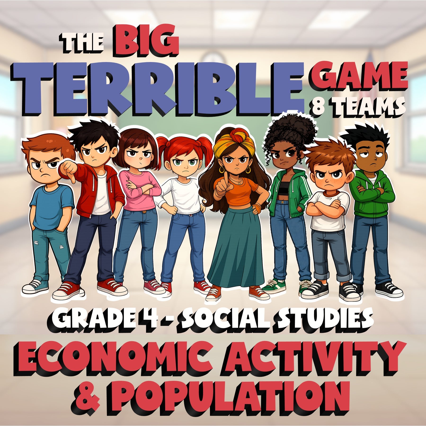 Economic Activity & Population BIG TERRIBLE GAME - Grade 4 Socials Review