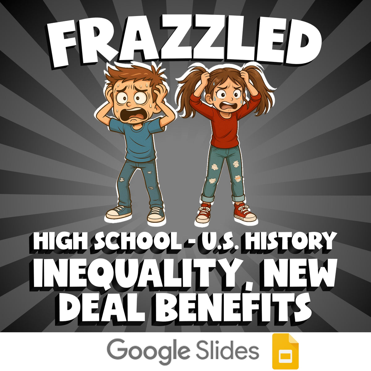 Inequality, New Deal Benefits FRAZZLED U.S. History Game - No Prep Review