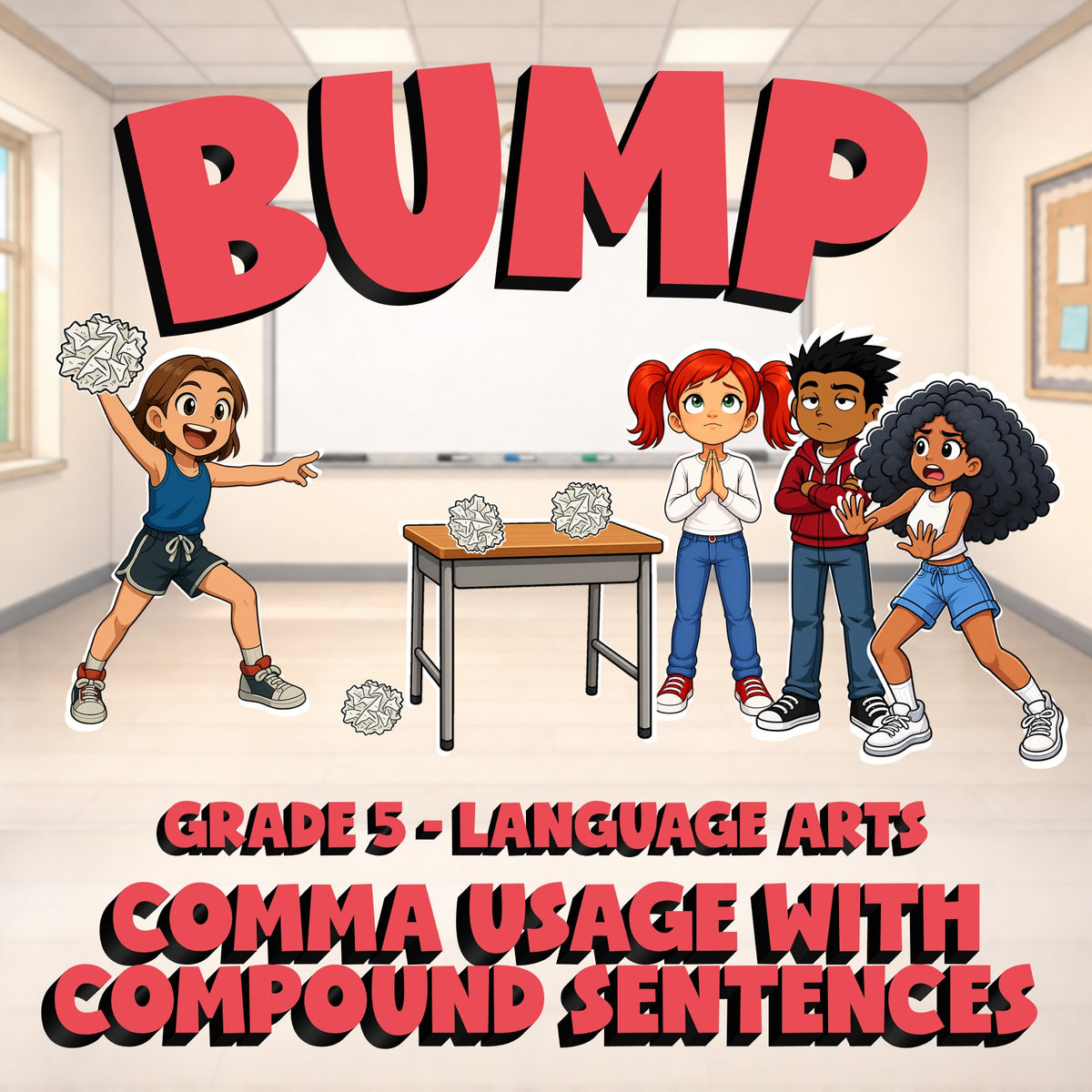 Comma Usage With Compound Sentences BUMP ELA Game - No Prep Grade 5 Review