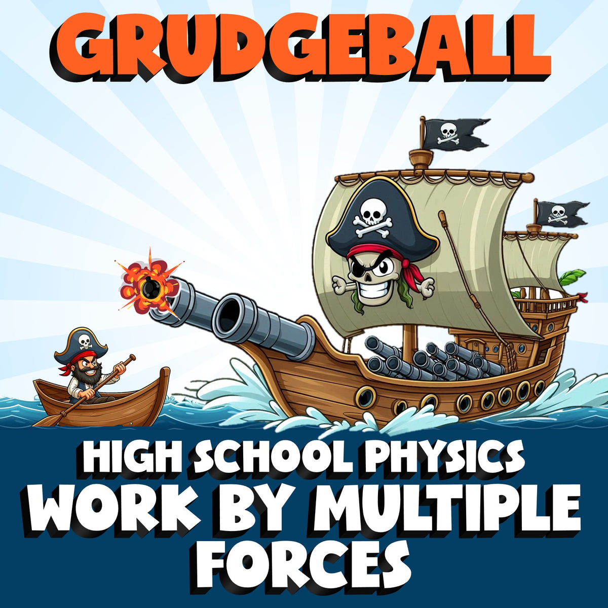 Work by Multiple Forces GRUDGEBALL Science Game - No Prep Physics Review