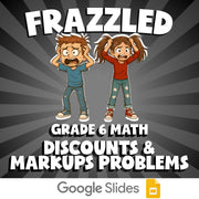 Discounts & Markups Problems FRAZZLED Math Game - No Prep Grade 6 Review