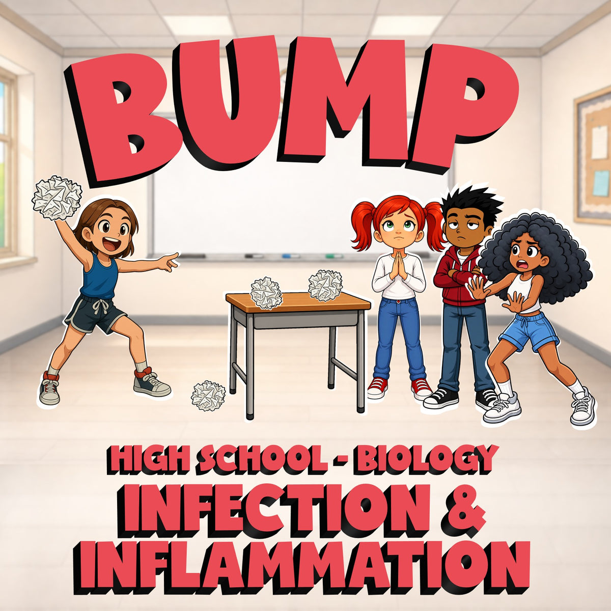 Infection & Inflammation BUMP Science Game - No Prep Biology Review Activity