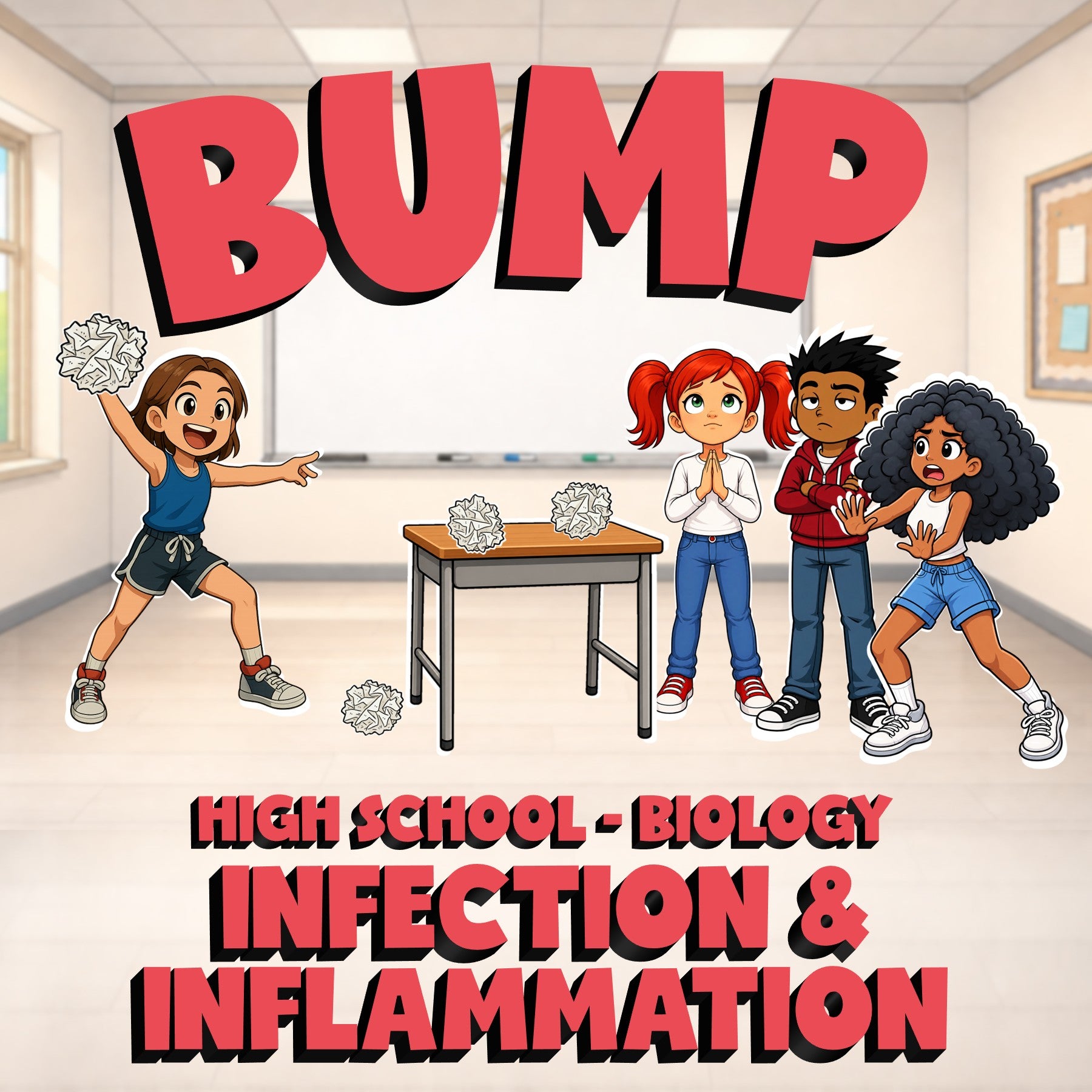 Infection & Inflammation BUMP Science Game - No Prep Biology Review Activity