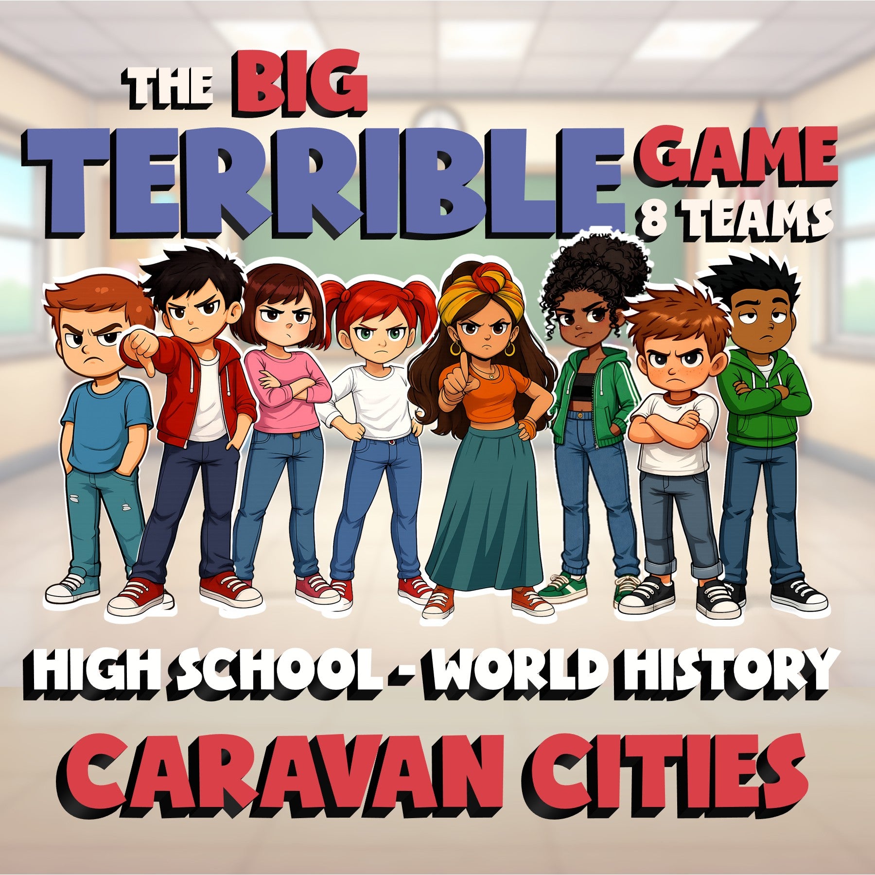 Caravan Cities BIG TERRIBLE GAME - No Prep World History Review Activity