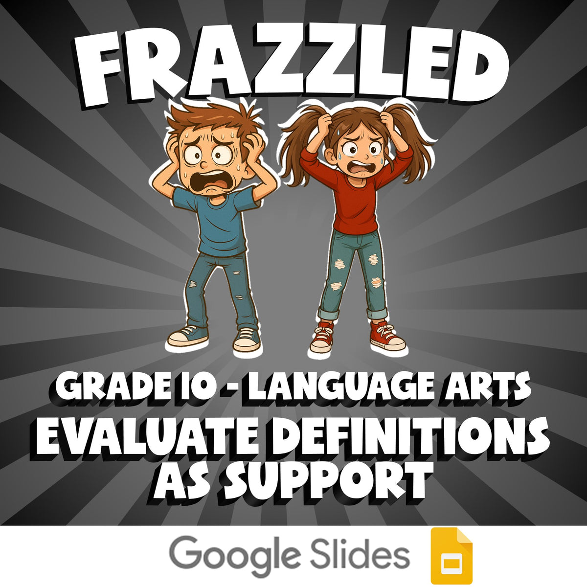 Evaluate Definitions as Support FRAZZLED ELA Game - No Prep Grade 10 Review